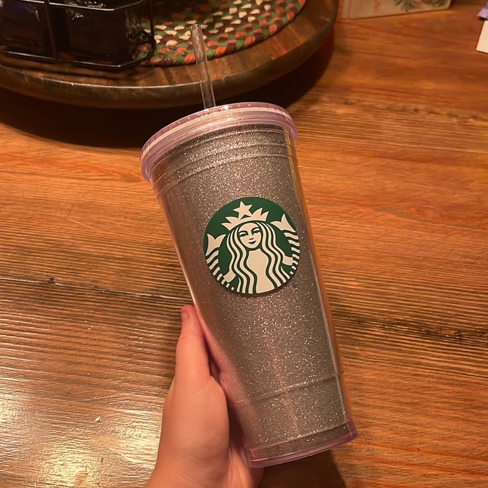 Starbucks Silver Glitter Cold Cup Tumbler